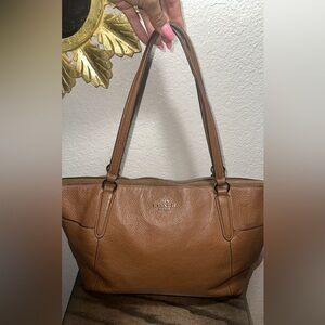 Coach Brown Leather Tote Bag
